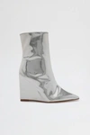 Schutz Asya Leather Wedge Boot In Prata, Women's At Urban Outfitters