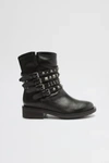 Schutz Luizia Womens Leather Block Heel Ankle Boots In Black
