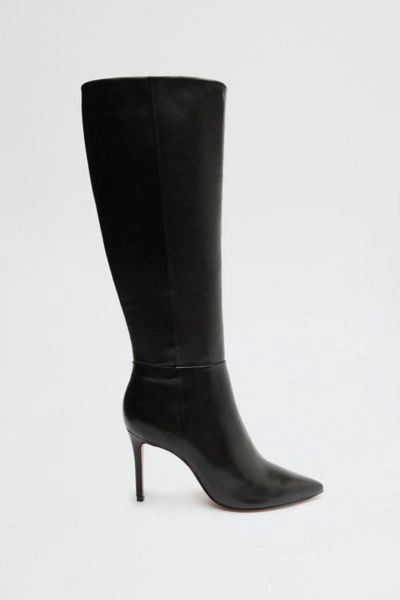 Schutz Mikki Up Leather Knee-high Boot In Black, Women's At Urban Outfitters
