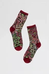 SOCK CANDY SERPENTINE FLORAL BLACK SHEER SOCK IN BLACK, WOMEN'S AT URBAN OUTFITTERS