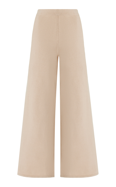 Elce Exclusive Lyla Cotton Wide-leg Trousers In Ivory