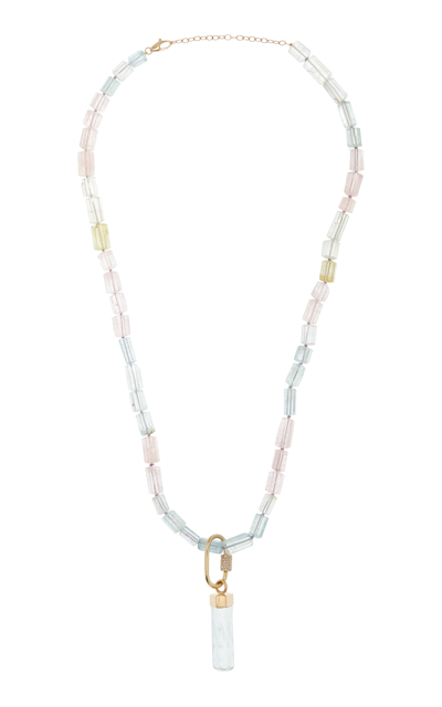 Jia Jia One-of-a-kind 14k Yellow Gold Aquamarine Necklace In Multi