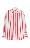 Elce Exclusive Reverie Striped Cotton Poplin Shirt In Stripe