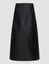 Joseph Nappa Leather Sidena Skirt In Black