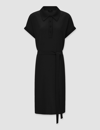 Joseph Silk Crepe De Soie Rosemoore Dress In Black