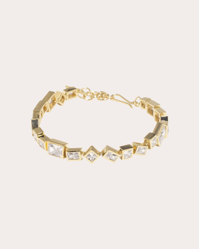 Completedworks Women's Cubic Zirconia Quadrilateral Bezel Bracelet In Gold