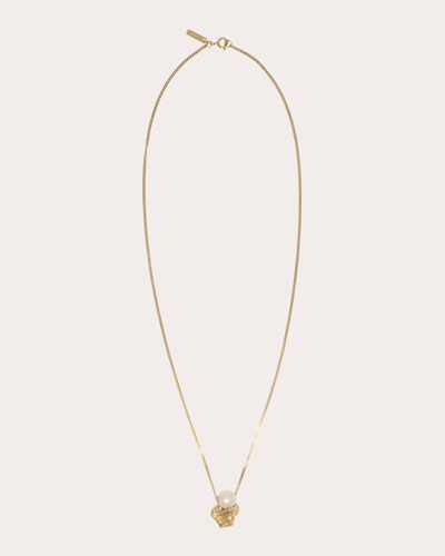 Completedworks Women's "notsobig" Crumple Pendant Necklace In Gold