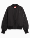 032c Logo-print Zip-up Bomber Jacket In Black