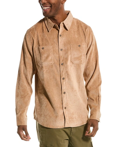 Weatherproof Vintage Thin Wale Corduroy Shirt In Beige