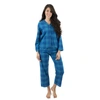 Leveret Christmas Womens Two Piece Flannel Pajamas Plaid In Blue