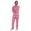 Leveret Christmas Mens Two Piece Cotton Loose Fit Pajamas Argyle In Red