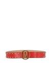 Moschino Leather Belt In Red