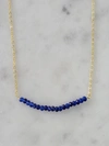 A BLONDE AND HER BAG MICHELLE BAR NECKLACE IN SAPPHIRE