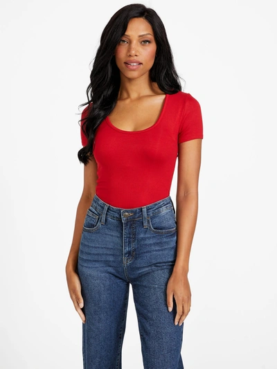 Guess Factory Eco Dara Tee In Red