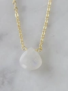 A BLONDE AND HER BAG STEPHANIE DELICATE DROP NECKLACE IN MOONSTONE