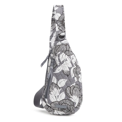 Vera Bradley Cotton Essential Compact Sling Backpack In Silver