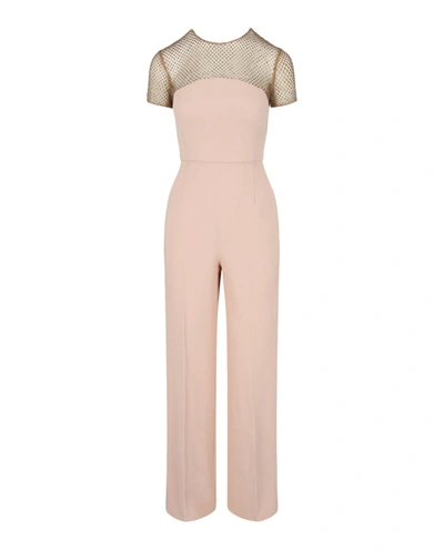 STELLA MCCARTNEY CRYSTAL-EMBELLISHED SHORT SLEEVE JUMPSUIT