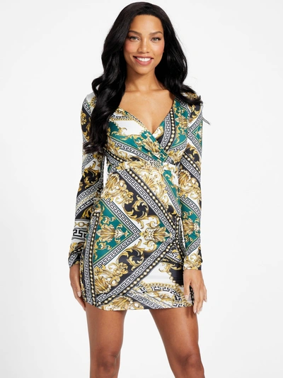 Guess Factory Ayden Ruched Dress In Multi