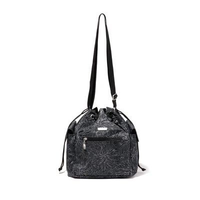 Baggallini Drawstring Crossbody Bag In Black