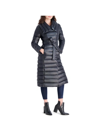 Via Spiga Womens Quilted Long Puffer Jacket In Grey