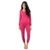 Leveret Womens Two Piece Cotton Pajamas Striped In Red