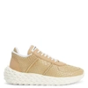 Giuseppe Zanotti Nicki Leather Low-top Sneakers In Beige
