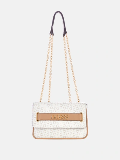 Guess Factory Creswell Logo Convertible Crossbody In White