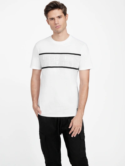 Guess Factory Eco Rogue Logo Tee In White