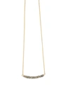A BLONDE AND HER BAG MICHELLE BAR DEMI FINE NECKLACE IN LABRADORITE