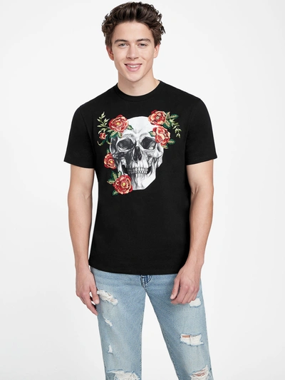 Guess Factory Eco Reese Printed Tee In Black