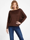 Guess Factory Ceci Dolman Off-the-shoulder Top In Multi