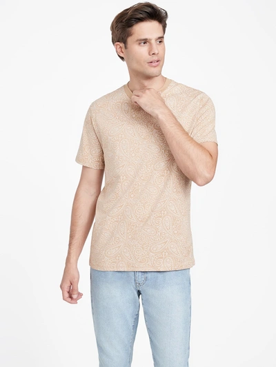 Guess Factory Eco Rich Paisley Tee In Beige