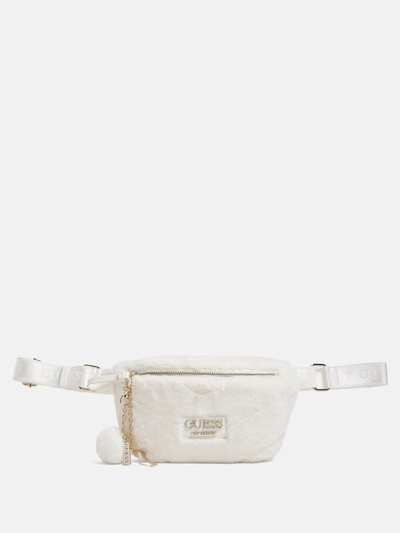 Guess Factory Elsie Faux-fur Fanny Pack In White