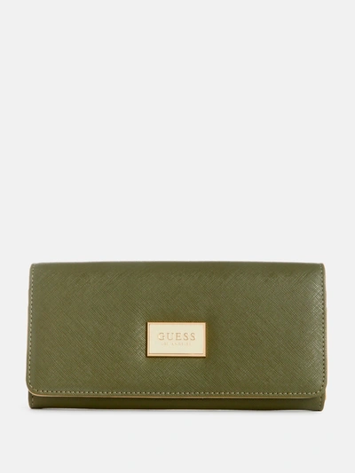 Guess Factory Abree Multi Organizer In Green