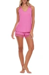 FLORA NIKROOZ FLORA BY FLORA NIKROOZ FLORA NIKROOZ FRANCES LACE TRIM TANK & SHORTS 2-PIECE PAJAMA SET