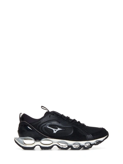 Mizuno Wave Prophecy Beta 2 Panelled Sneakers In Black