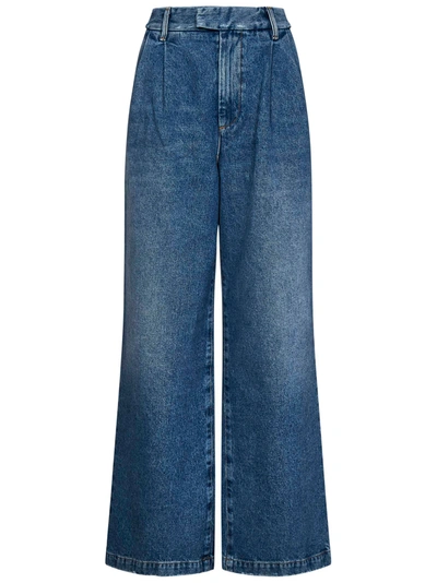 Armarium Bootcut Pleated Jeans In Blue