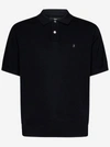 Stussy Knitted Polo Shirt In Nero