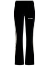 Palm Angels Eather Effect Track Trousers In Nero