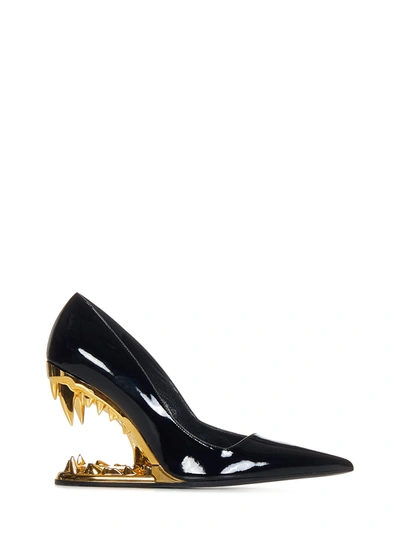 Gcds Decollete Morso Pumps In Patent Leather In Nero