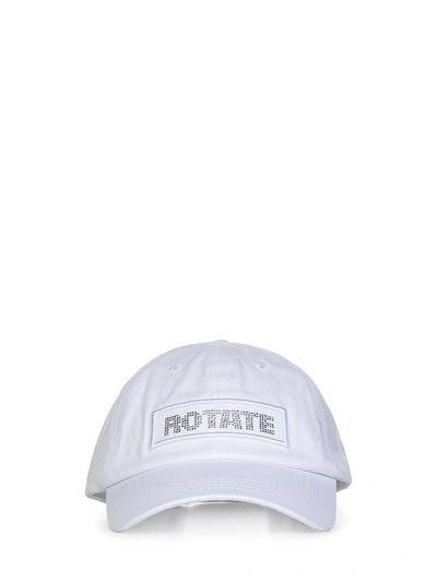 Rotate Birger Christensen Logo-print Cotton Baseball Cap In Bianco