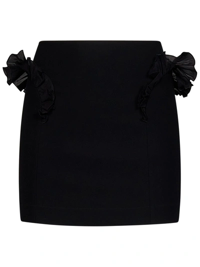 Nensi Dojaka Ruched Viscose Jersey Mini Skirt In Negro