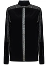 Givenchy 4g-pattern Silk Blouse In Nero