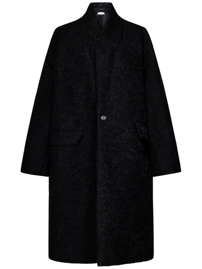 Maison Margiela Drop Shoulder Oversized Coat In Nero