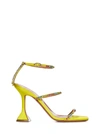 Amina Muaddi Open-toed High-heeled Sandals In Giallo