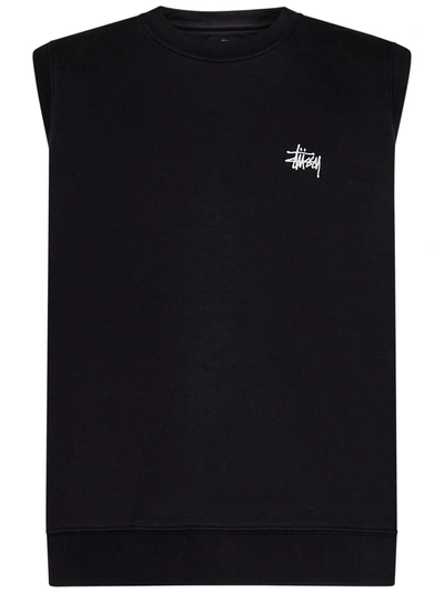 Stussy Gilet Stock Logo  In Nero