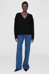 Anine Bing Lee Crew Sweater In Black