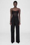 Anine Bing Via Bodysuit In Black Lace In Black