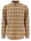 Burberry Men's Embroidered Poplin Shirt In Beige