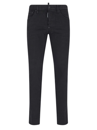 Dsquared2 Garment Dyed 642 Jeans In Nero